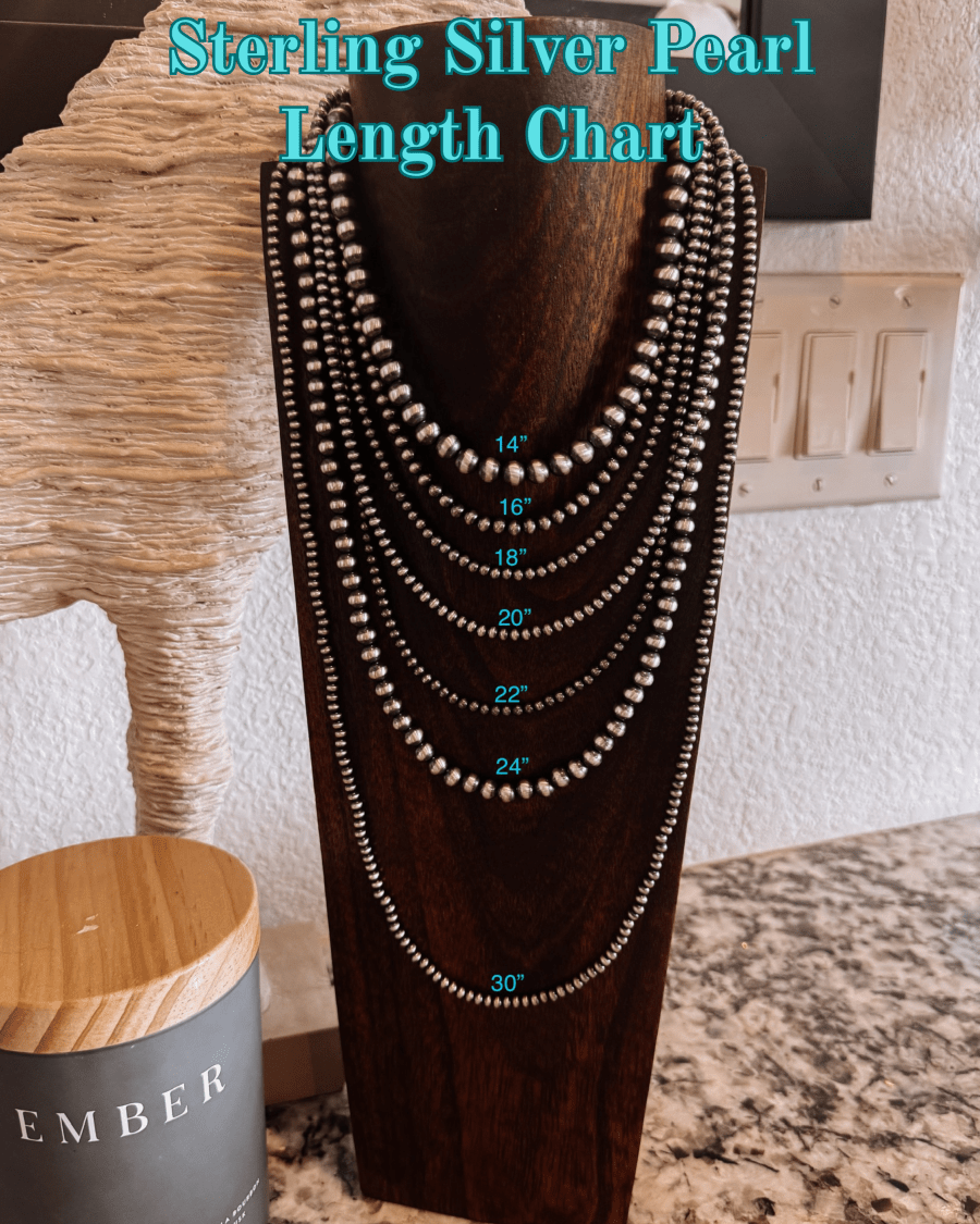 18" 12mm Sterling Silver Pearl Necklace - Horseshoe J & Co.