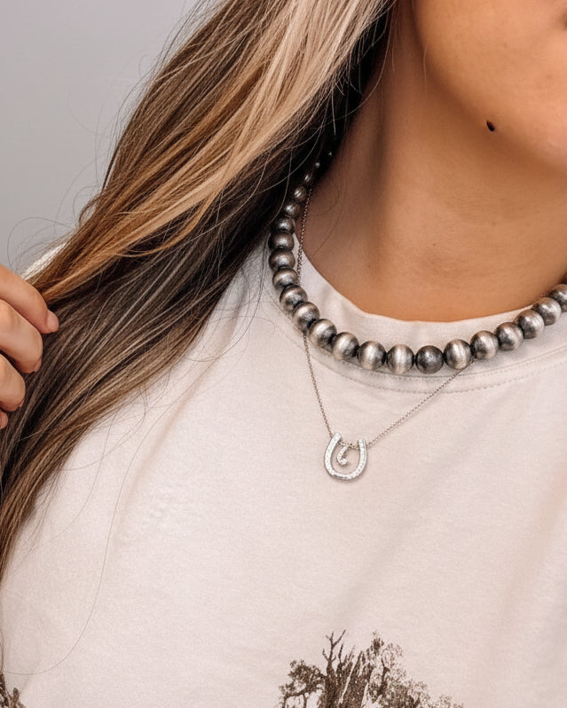 18" 12mm Sterling Silver Pearl Necklace - Wooten's