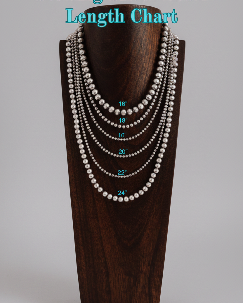 18" 12mm Sterling Silver Pearl Necklace - Wooten's