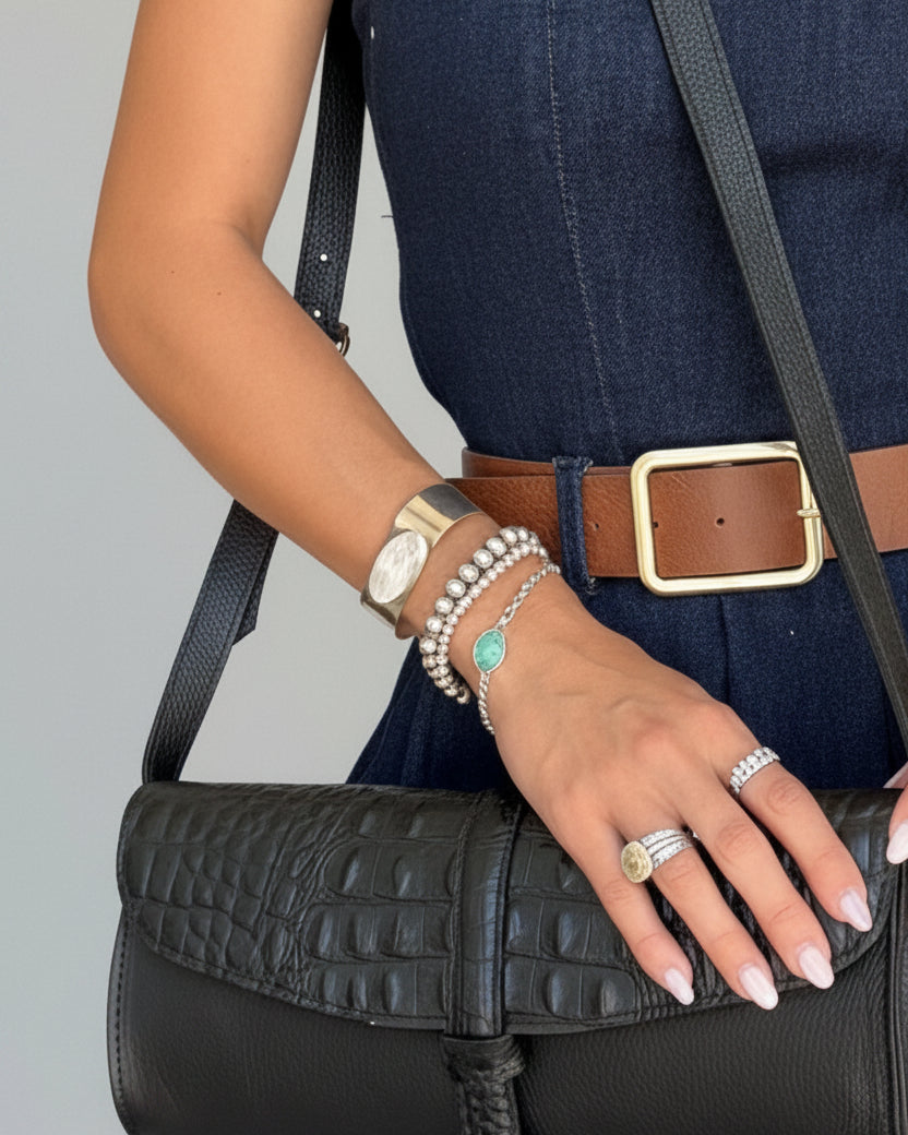 Doral Wide Mother of Pearl Cuff Bracelet - Wooten's
