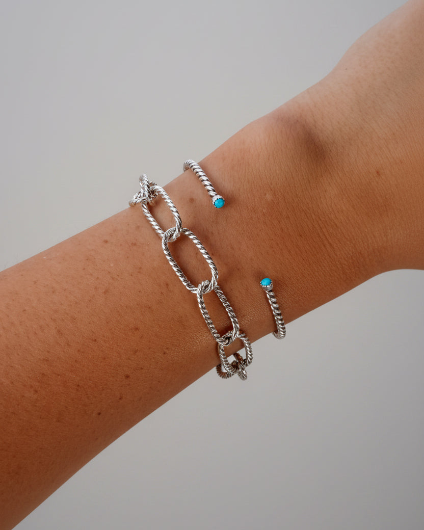 Nazareth Turquoise Rope Cuff - Wooten's