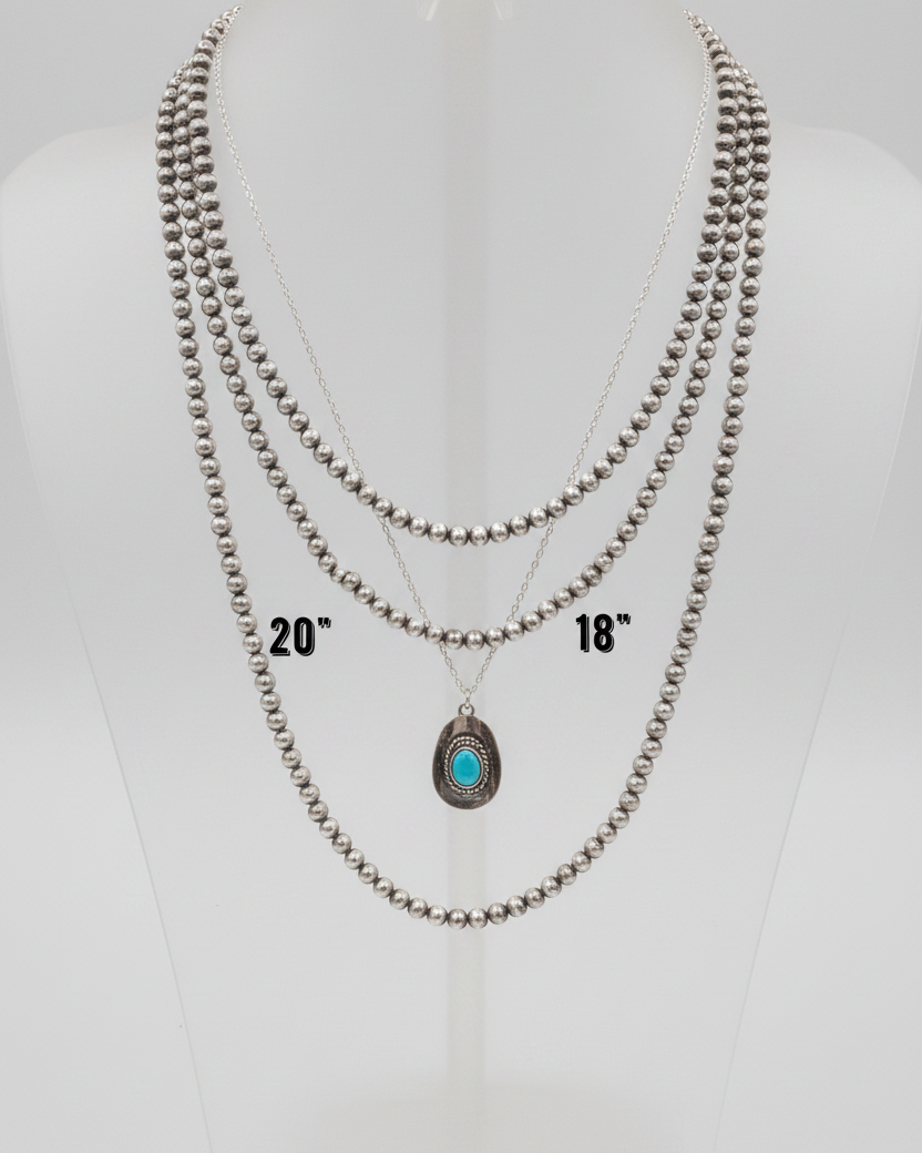 5mm Sterling Silver Pearl Necklace - Horseshoe J & Co.