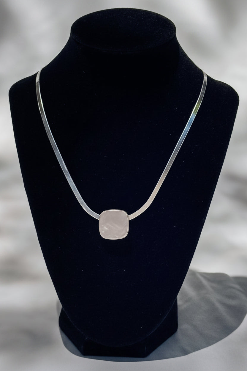 Knott Mother of Pearl Herringbone Necklace - Wooten's