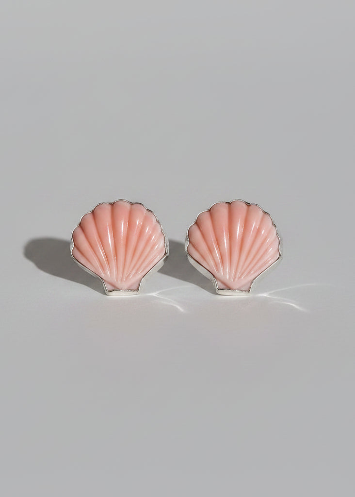 Gulfport Pink Conch Shell Earrings - Wooten's