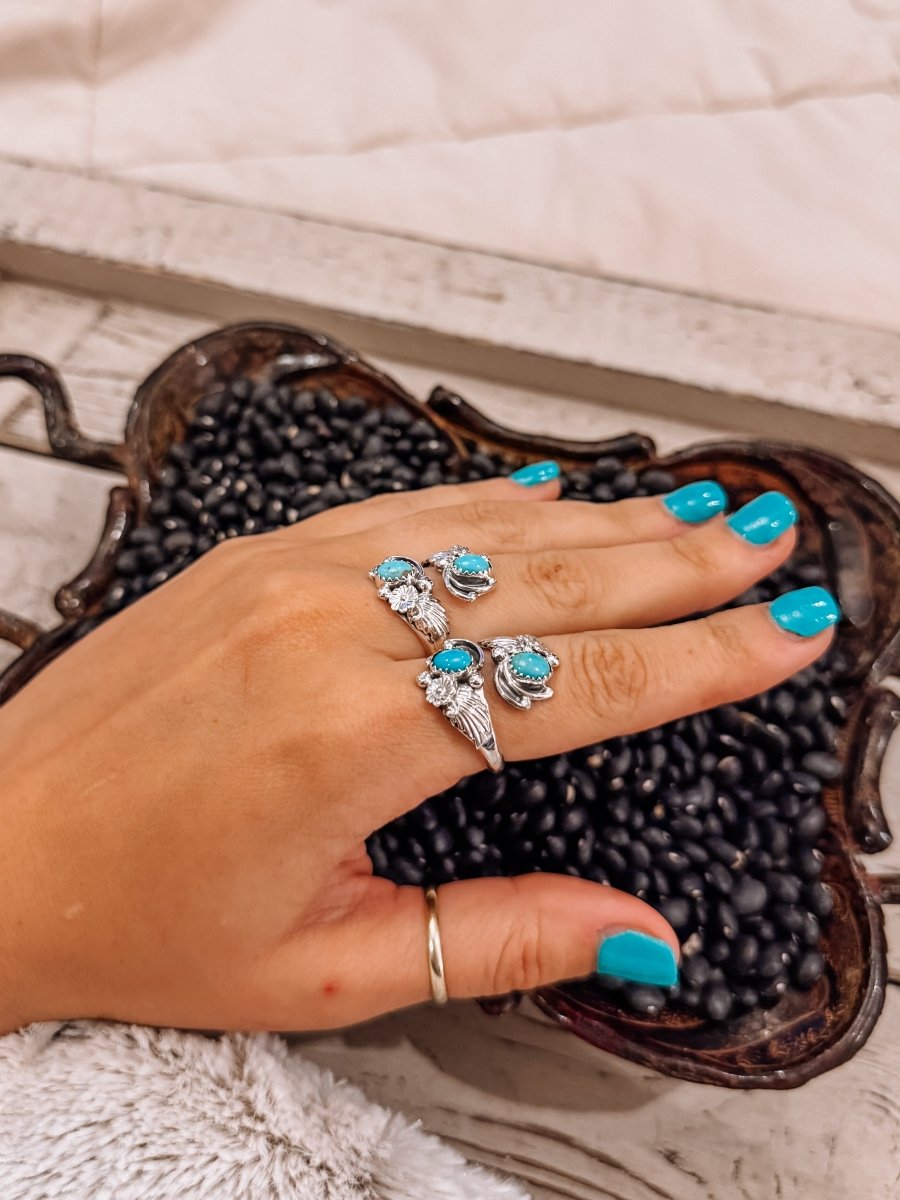 A Fast Song Turquoise Adjustable Wrap Ring - Wooten's