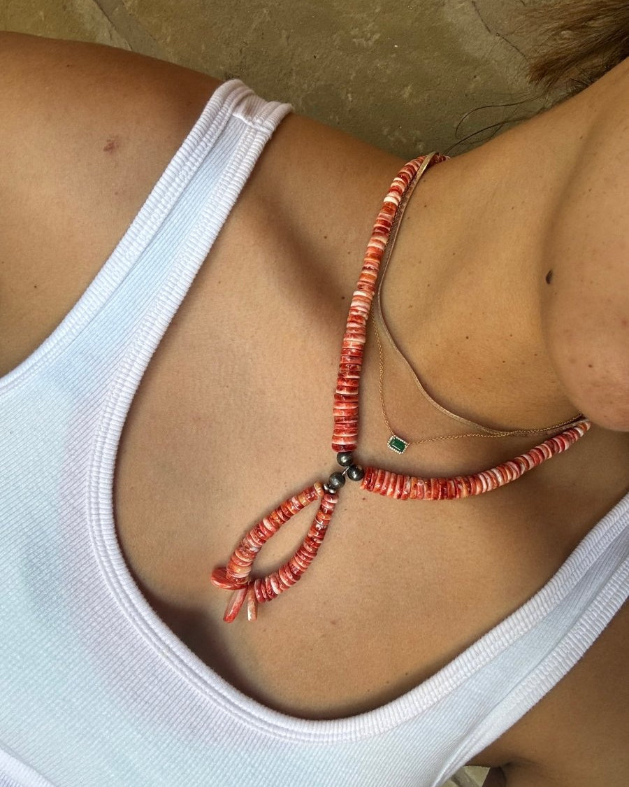 Anton Spiny Oyster Lasso Necklace - Horseshoe J & Co.