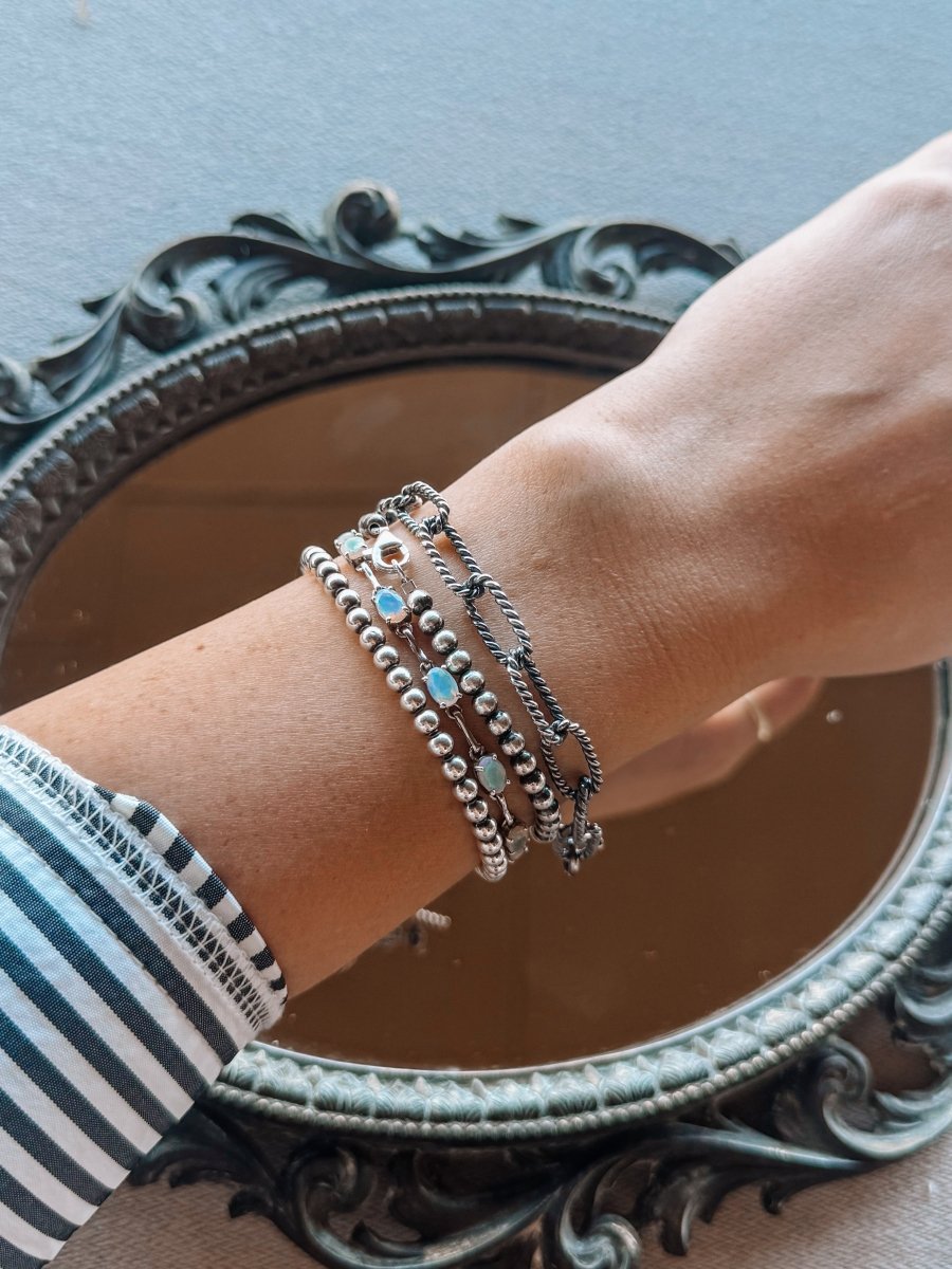 Aspen Silver Rope Chain Bracelet - Wooten's