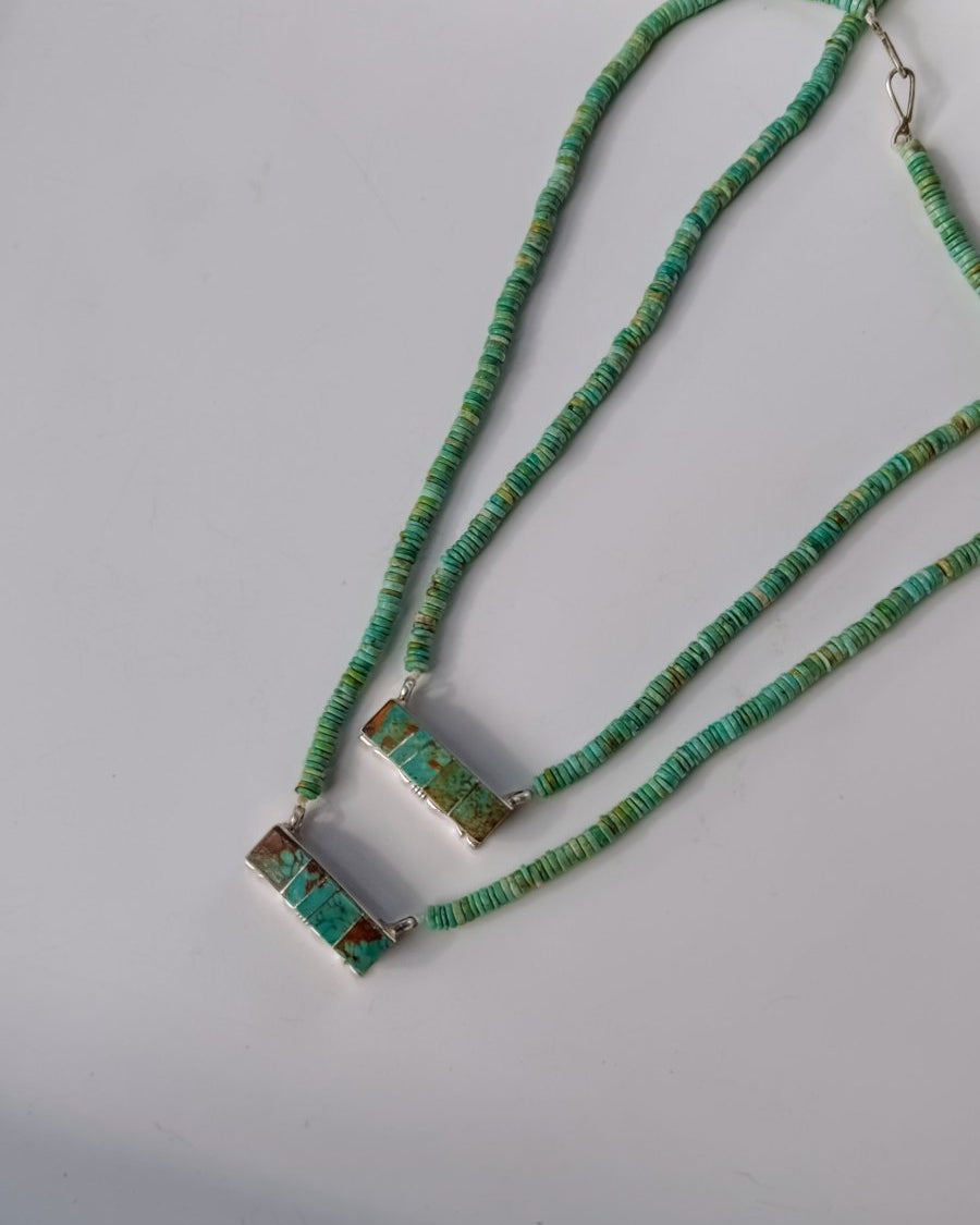 Atwood Turquoise Beaded Bar Necklace - Horseshoe J & Co.