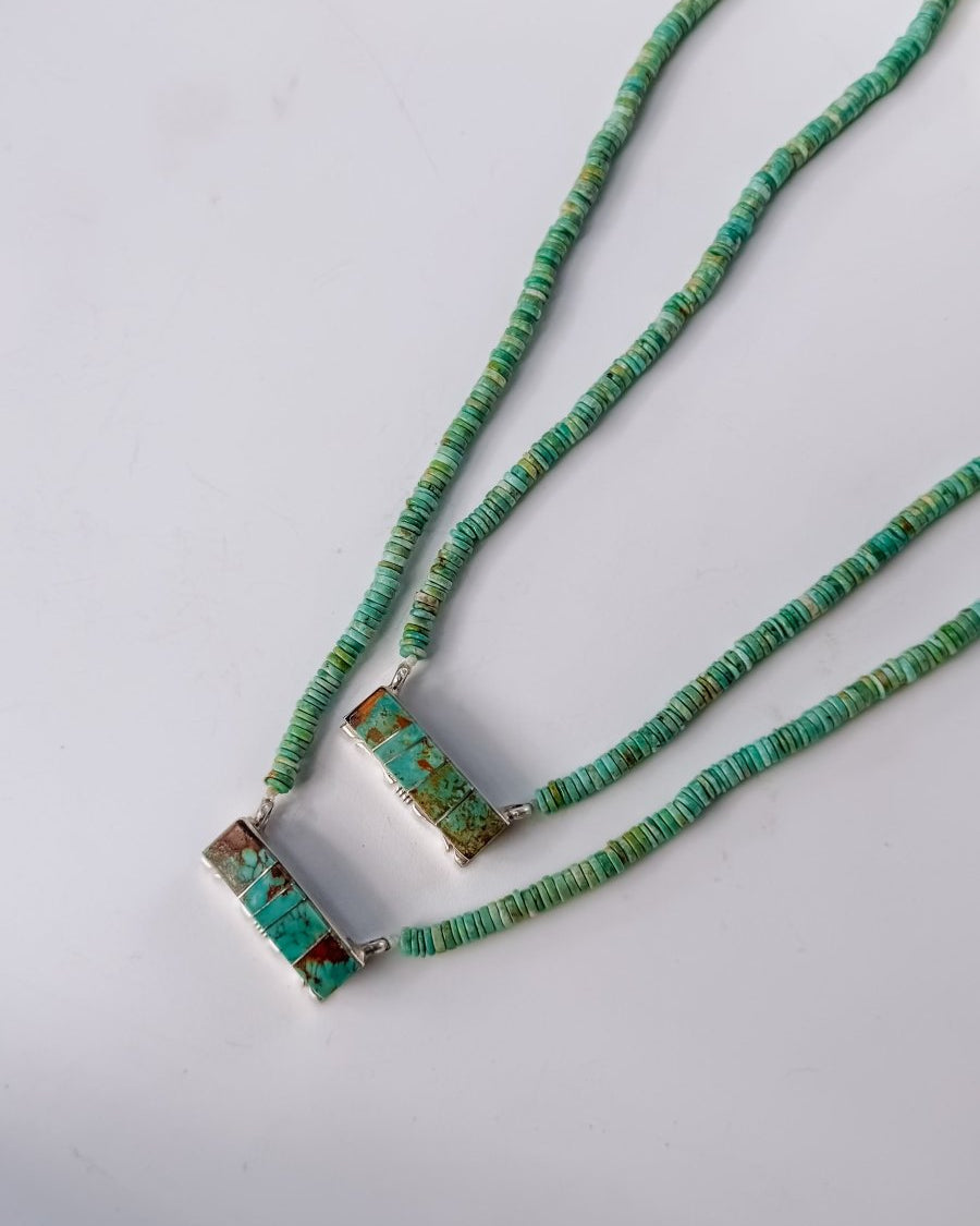 Atwood Turquoise Beaded Bar Necklace - Horseshoe J & Co.