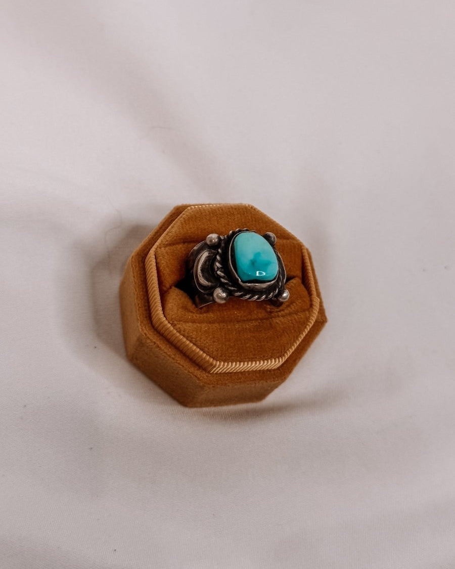 Auburn Cigar Band Turquoise Ring - Horseshoe J & Co.