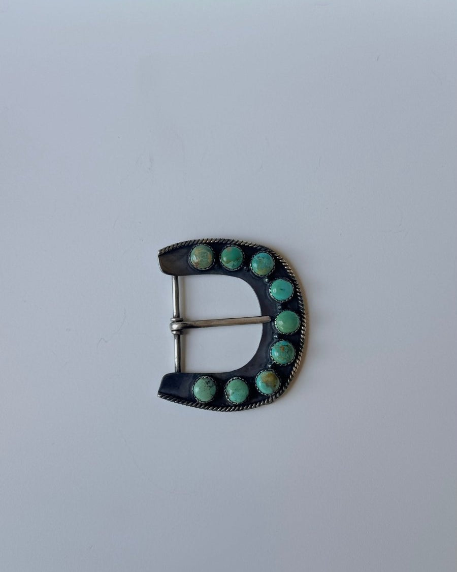 Barn Sour Turquoise Belt Buckle - 2 - Horseshoe J & Co.