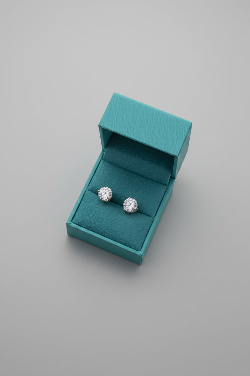 Biddle 8mm Round Solitaire Stud Earrings - Wooten's