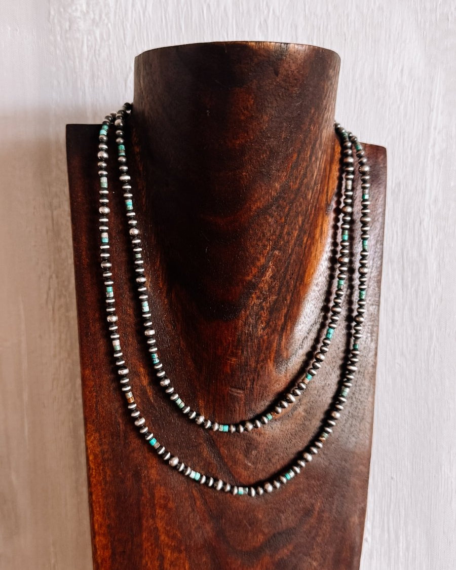 Blum Turquoise Heishi + Pearl Necklace - Horseshoe J & Co.