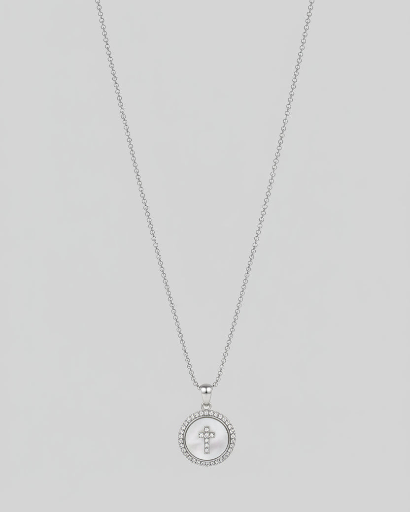 Bonner Mother of Pearl Cross Necklace - Wooten's