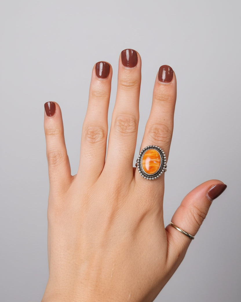 Borger Orange Spiny Ring - Horseshoe J & Co.