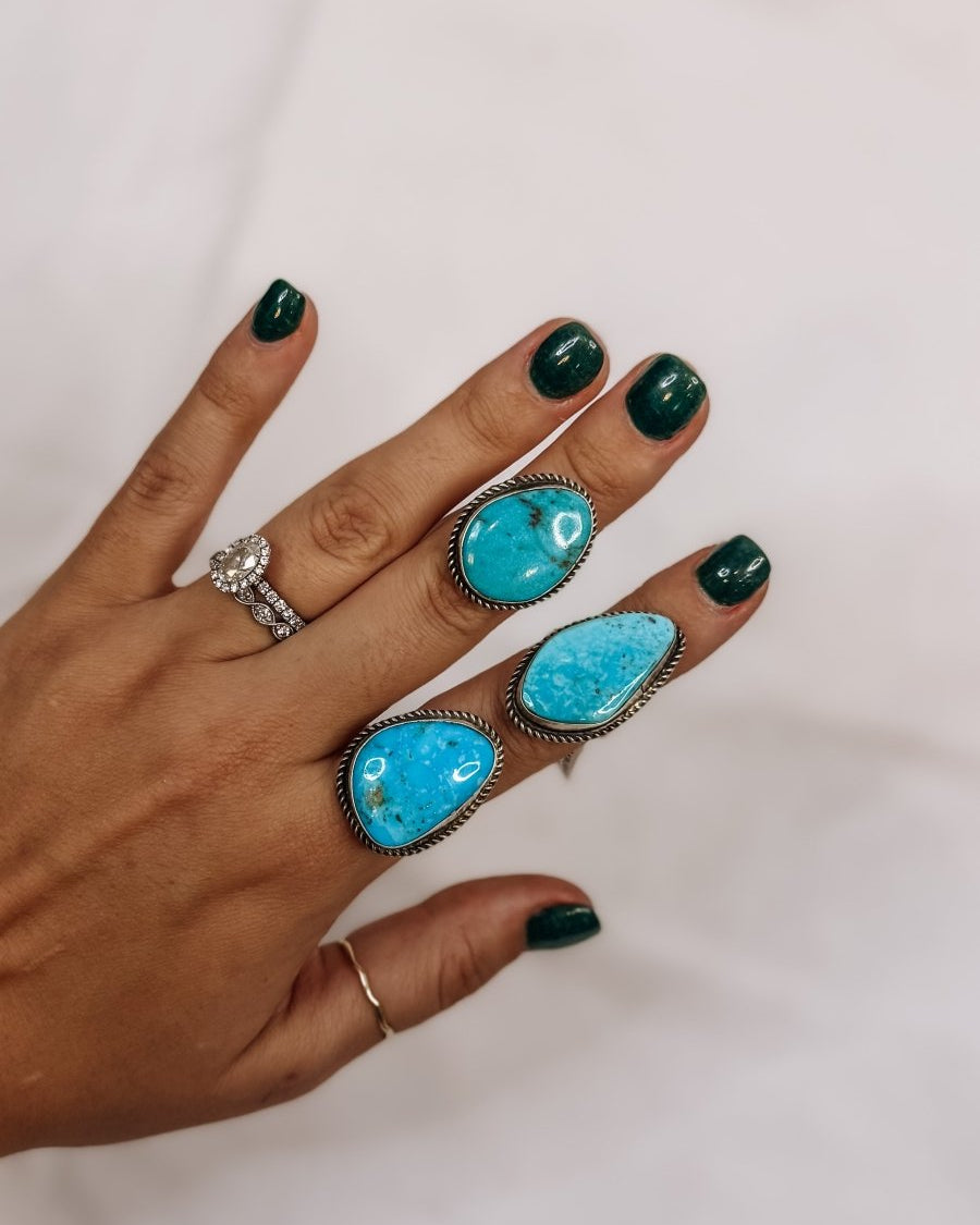Boulder Adjustable Turquoise Ring - Horseshoe J & Co.