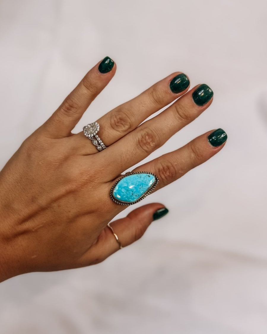 Boulder Adjustable Turquoise Ring - Horseshoe J & Co.