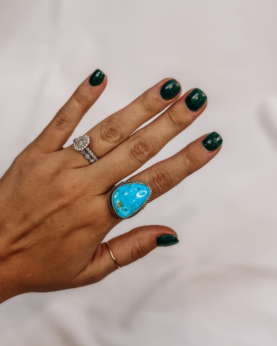 Boulder Adjustable Turquoise Ring - Horseshoe J & Co.