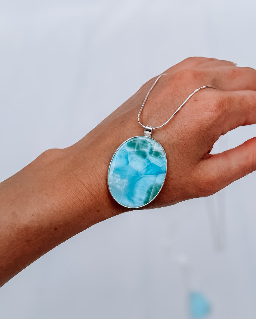 Bristol Larimar Necklace - Wooten's