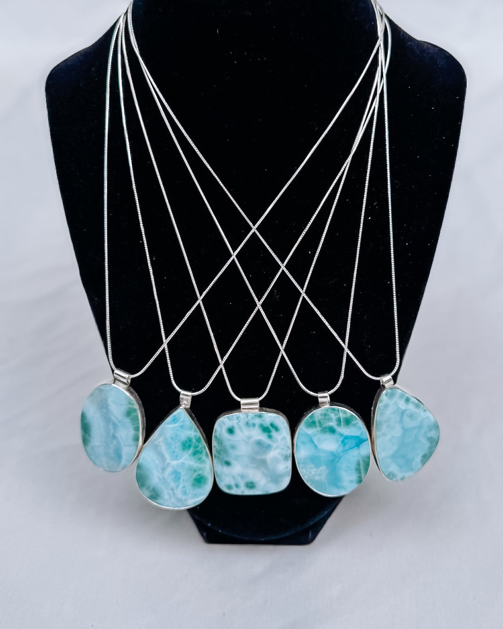 Bristol Larimar Necklace - Wooten's