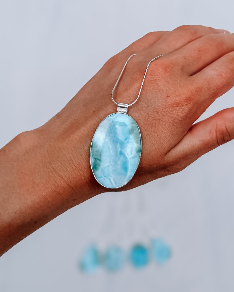 Bristol Larimar Necklace - Wooten's