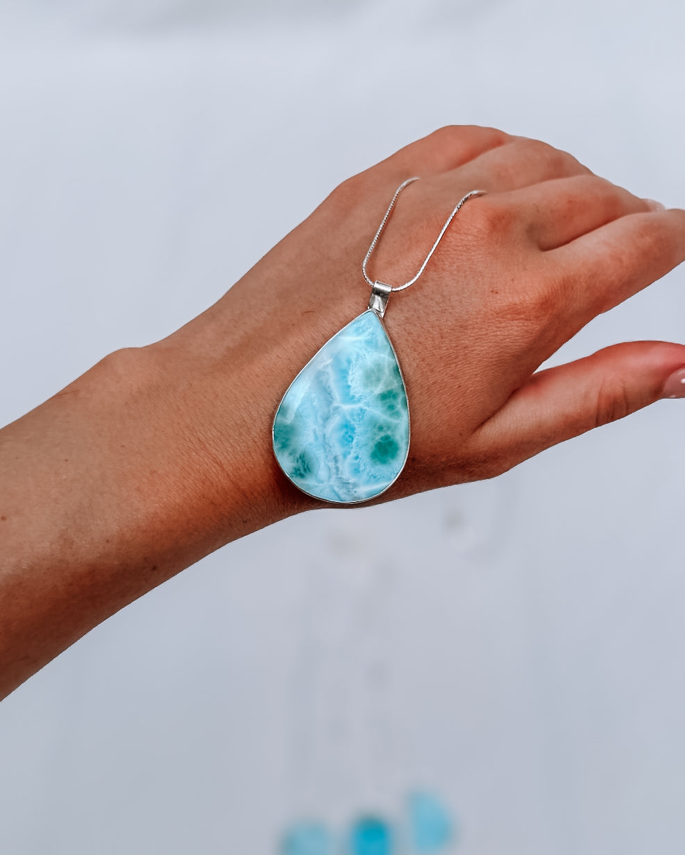 Bristol Larimar Necklace - Wooten's