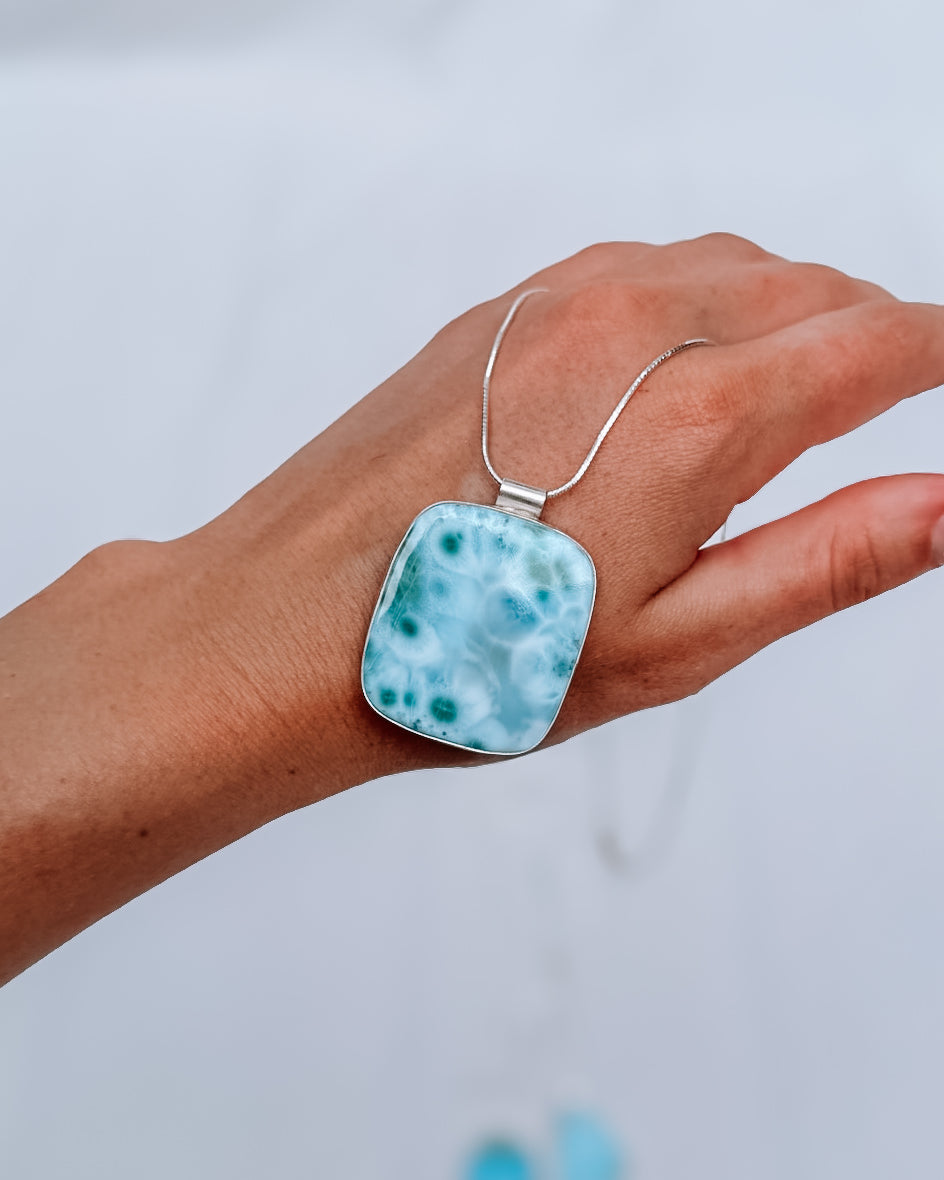 Bristol Larimar Necklace - Wooten's