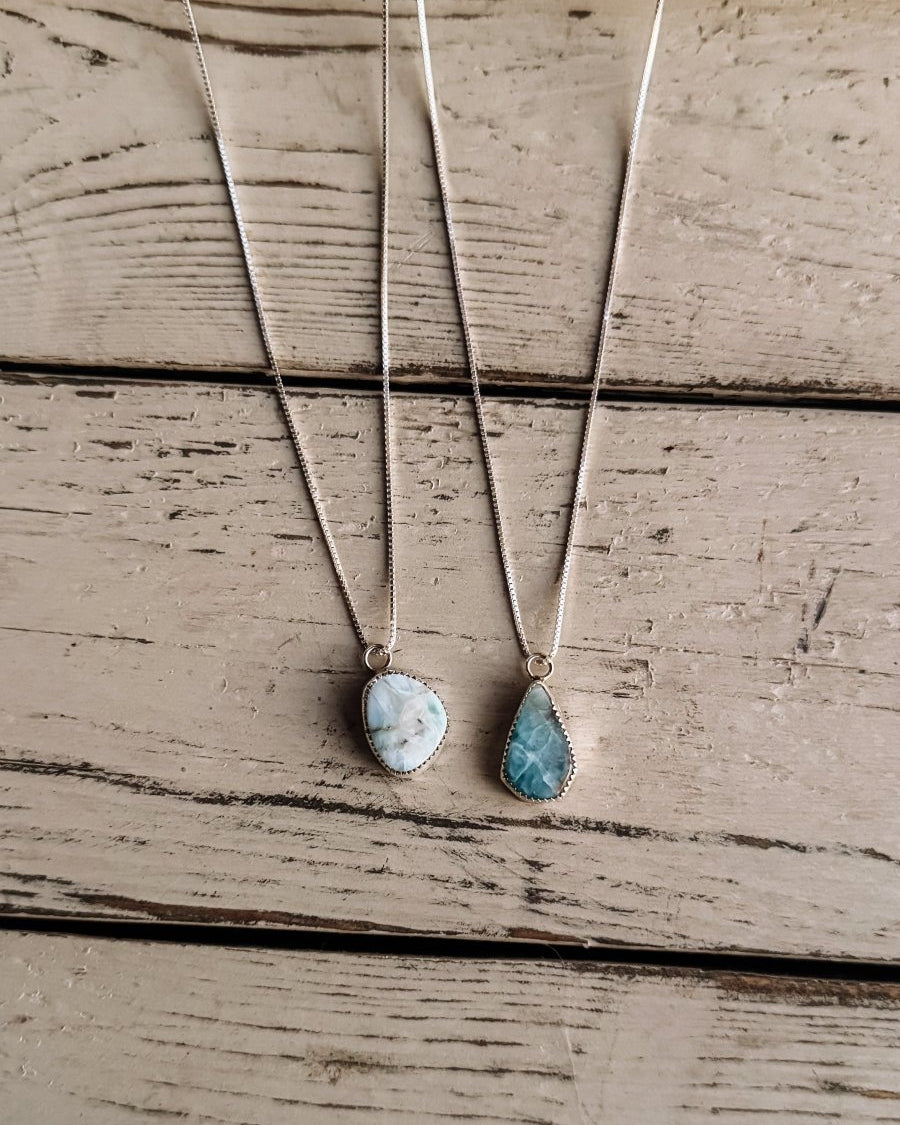 Bryan Larimar Necklace - Horseshoe J & Co.