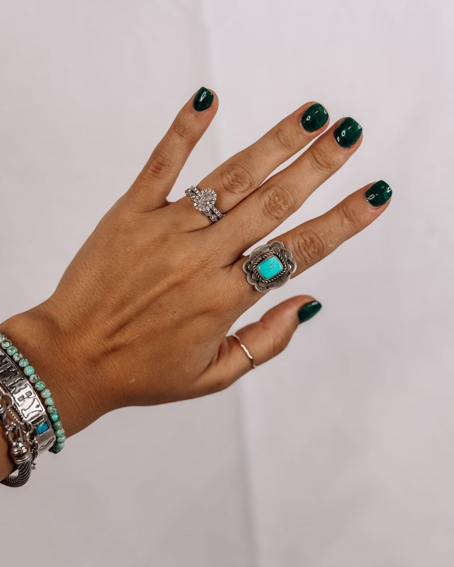 Burns Turquoise Ring - Horseshoe J & Co.