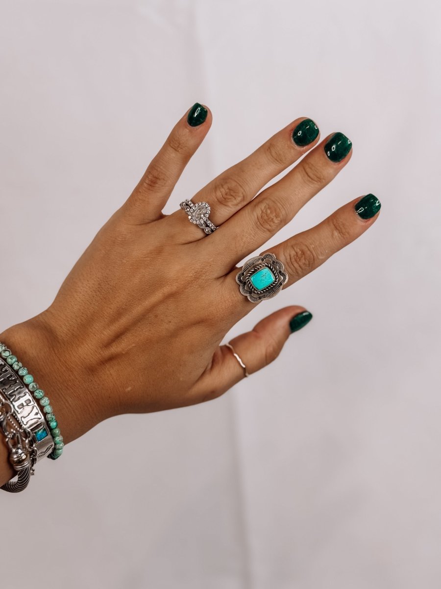 Burns Turquoise Ring - Horseshoe J & Co.