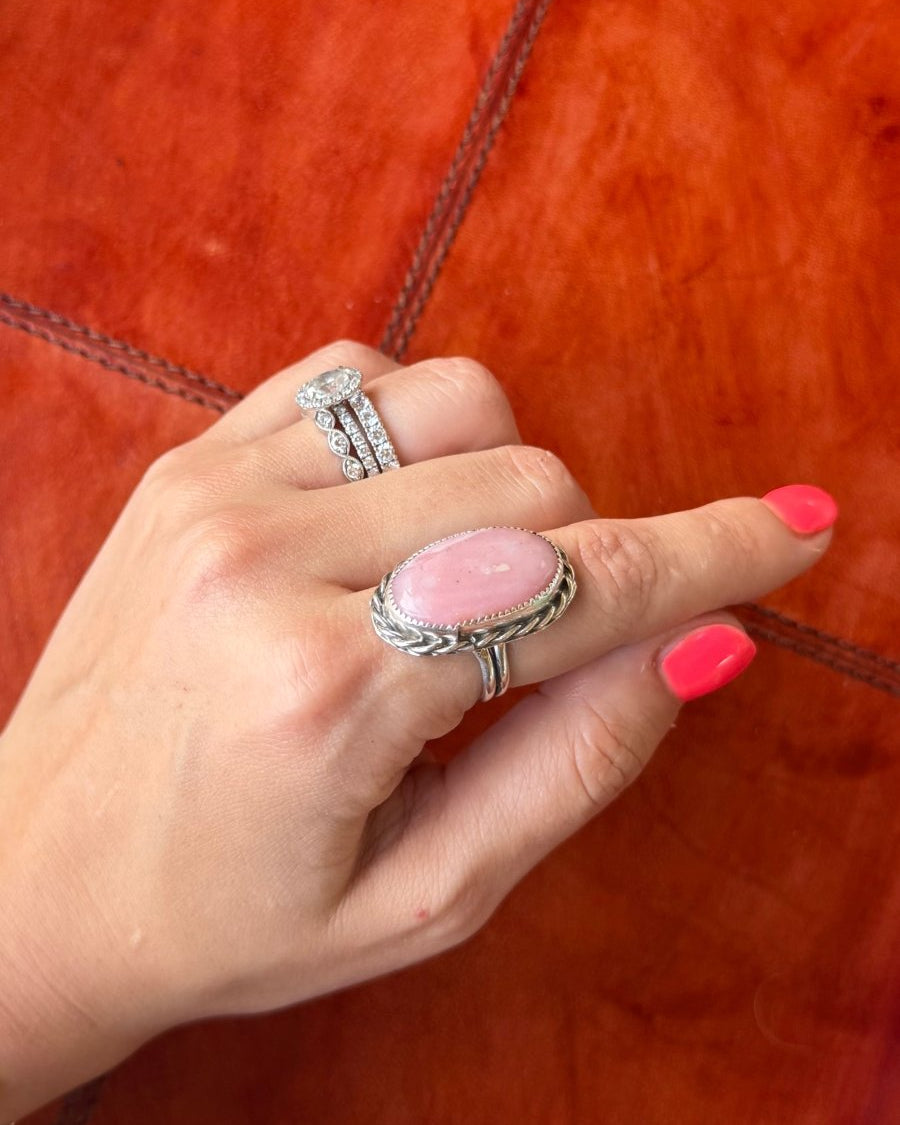 Burris Pink Opal Ring - Horseshoe J & Co.