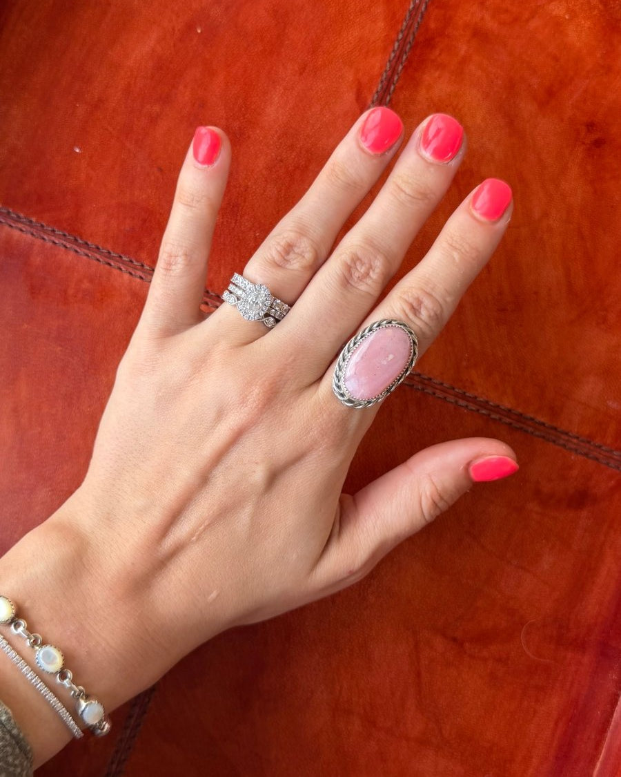 Burris Pink Opal Ring - Horseshoe J & Co.