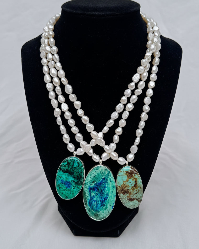 Callaway Turquoise Freshwater Pearl Necklace - Wooten's