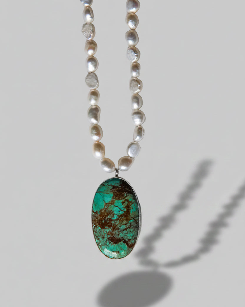 Callaway Turquoise Freshwater Pearl Necklace - Wooten's