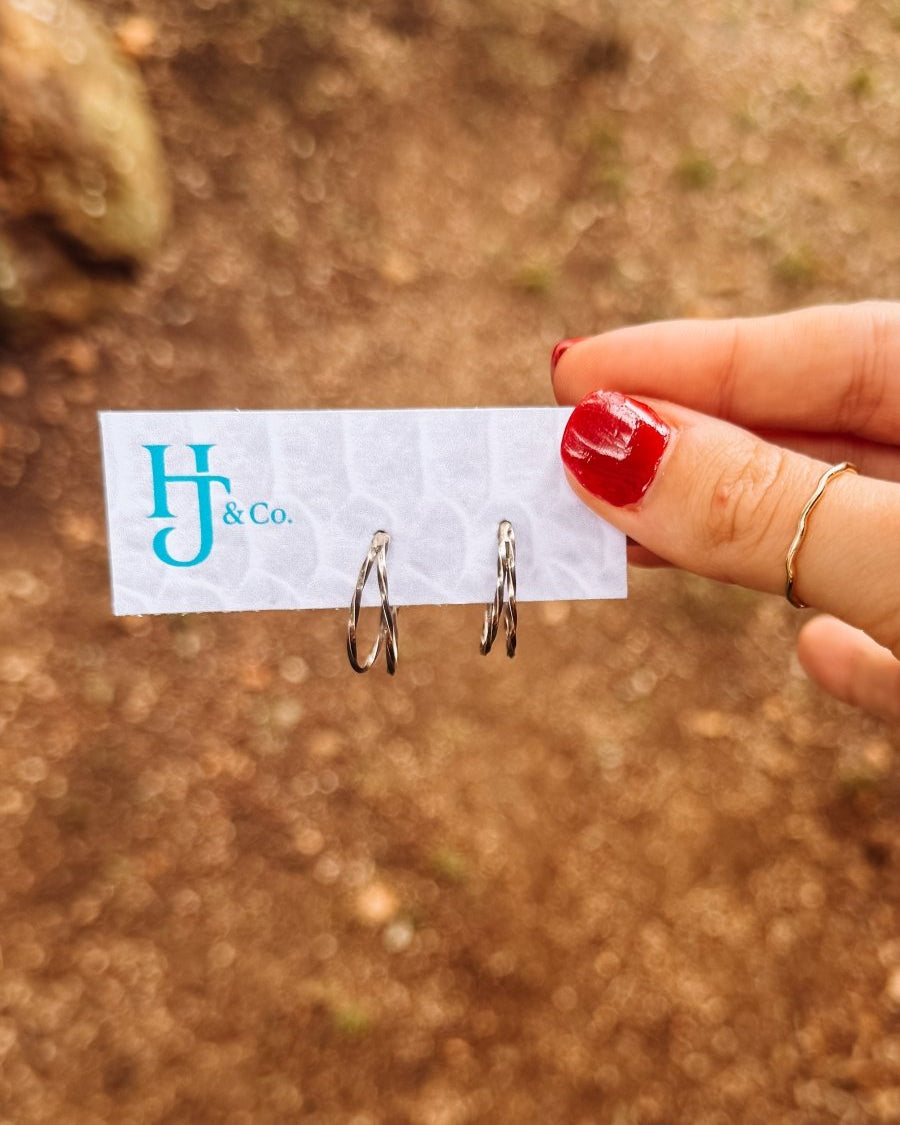 Canelo Sterling Silver Hoop Earrings - Horseshoe J & Co.