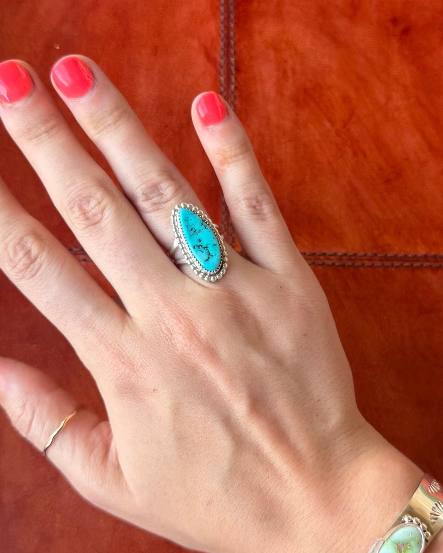 Carpenter Sleeping Beauty Turquoise Ring - Horseshoe J & Co.