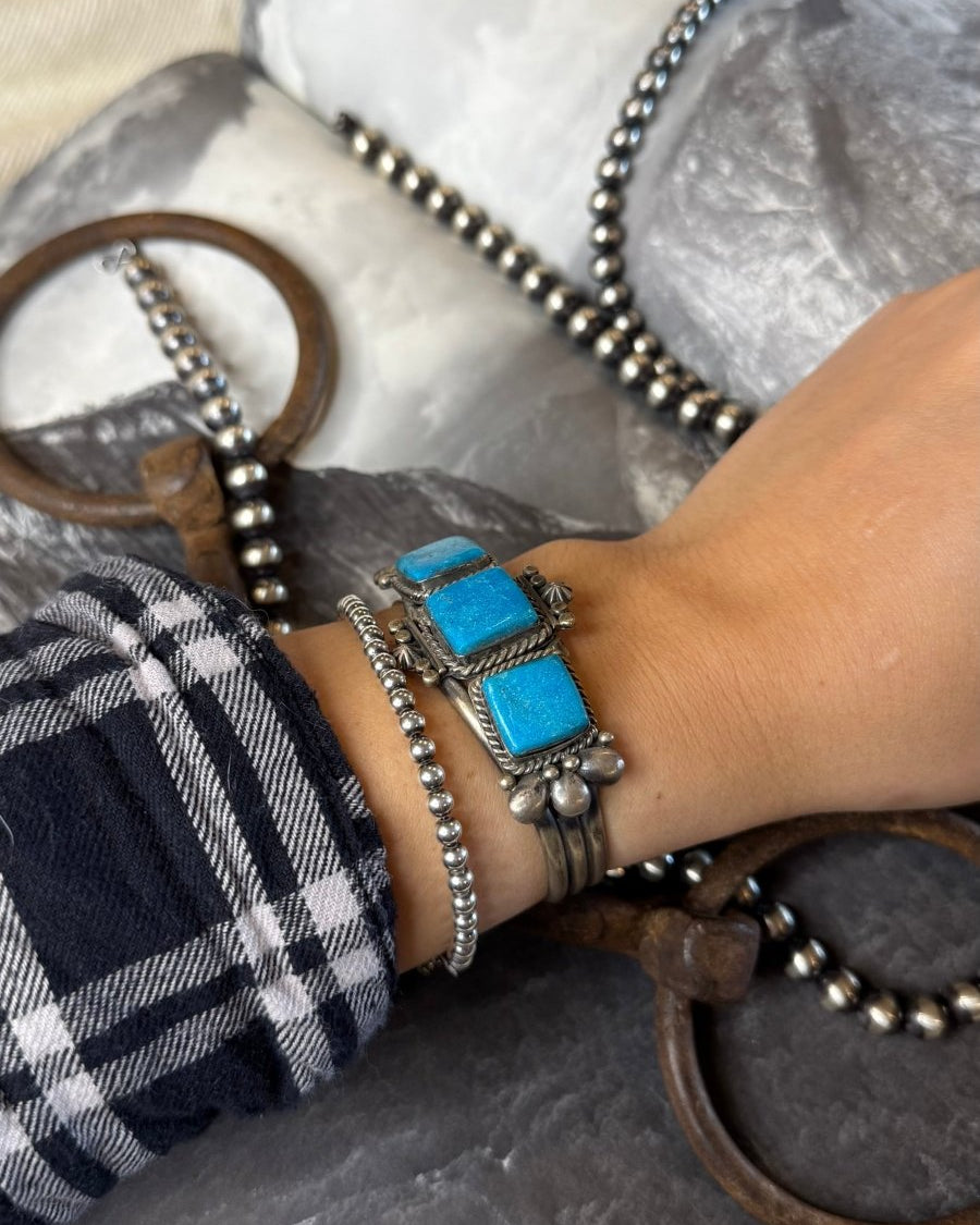 Cayote Turquoise Cuff Bracelet - Horseshoe J & Co.