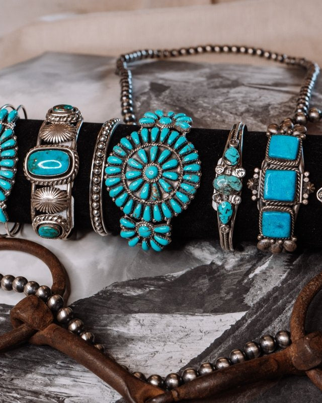 Cayote Turquoise Cuff Bracelet - Horseshoe J & Co.