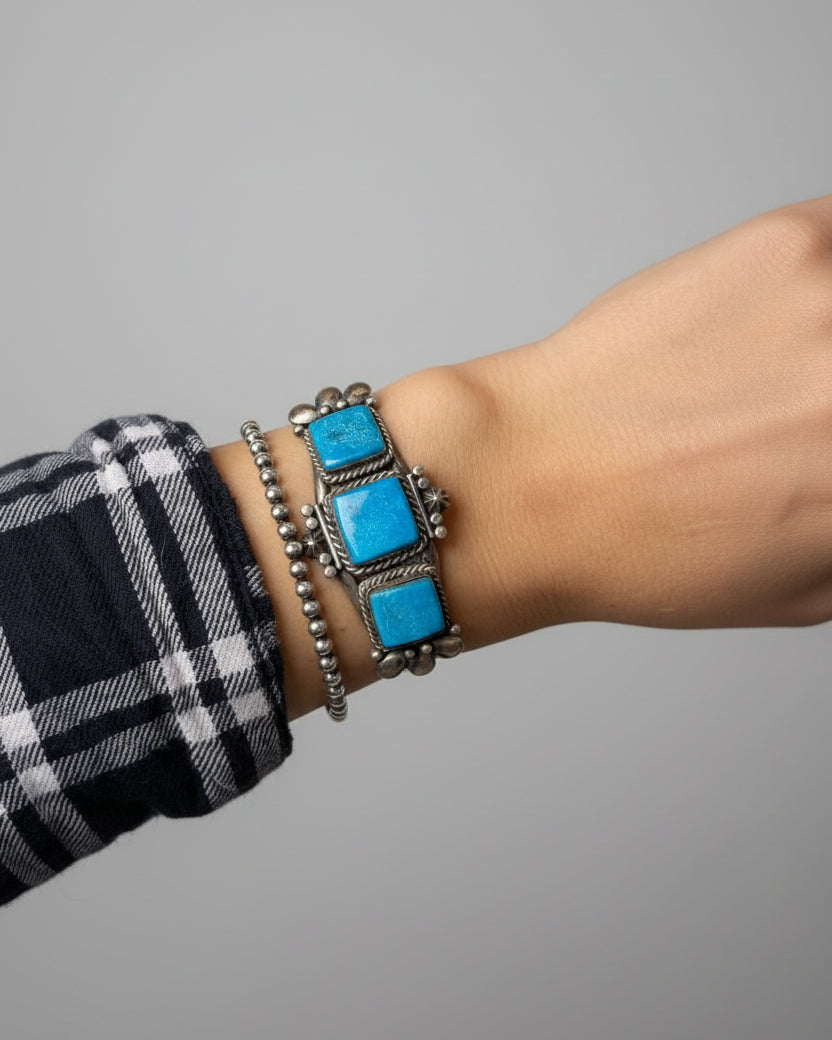 Cayote Turquoise Cuff Bracelet - Horseshoe J & Co.
