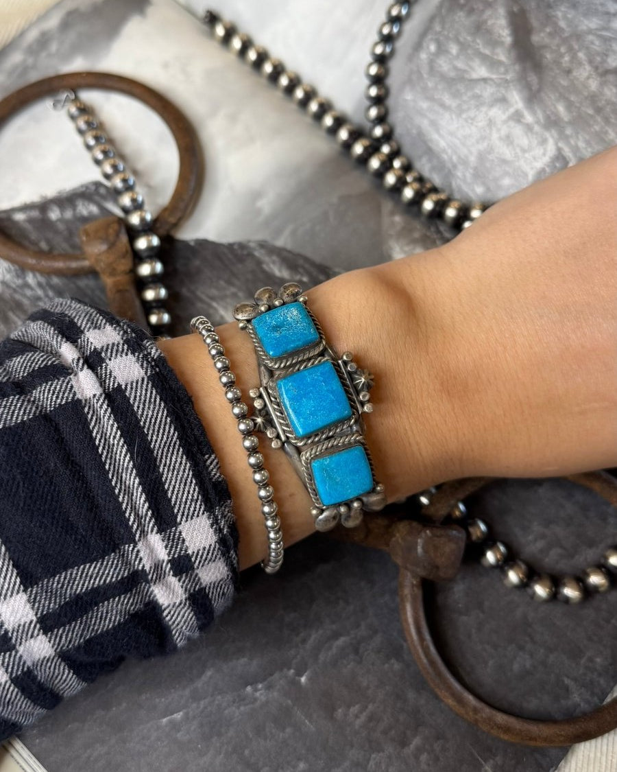 Cayote Turquoise Cuff Bracelet - Horseshoe J & Co.