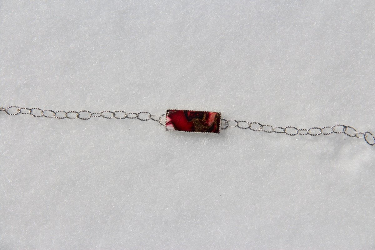 Chambers Rose Dahlia Horizontal Chain Bracelet - Horseshoe J & Co.