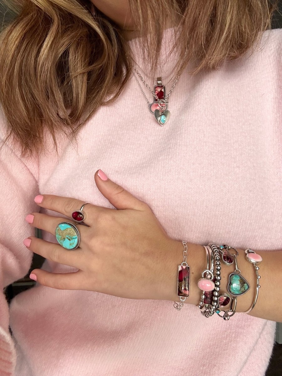 Chambers Rose Dahlia Horizontal Chain Bracelet - Wooten's