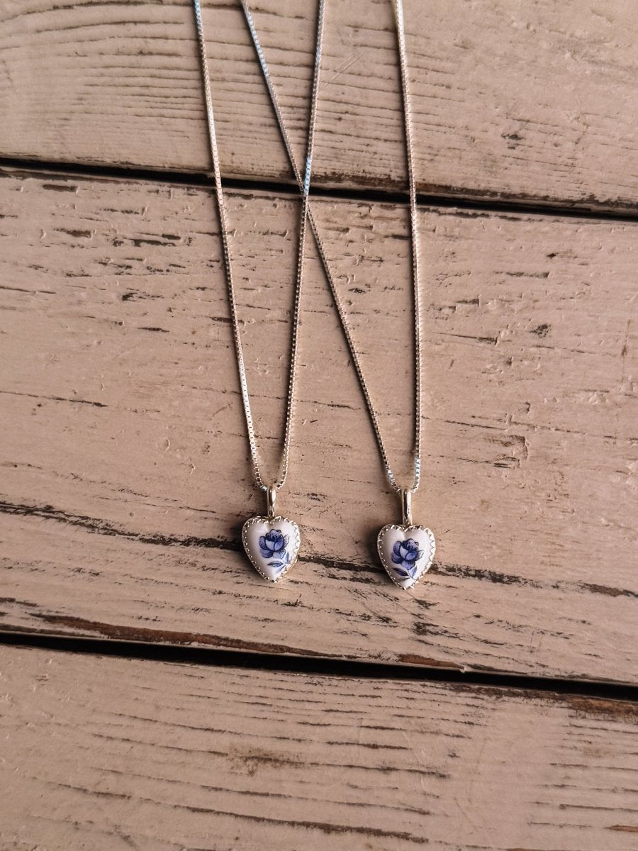 China Plate Heart Necklace - Wooten's