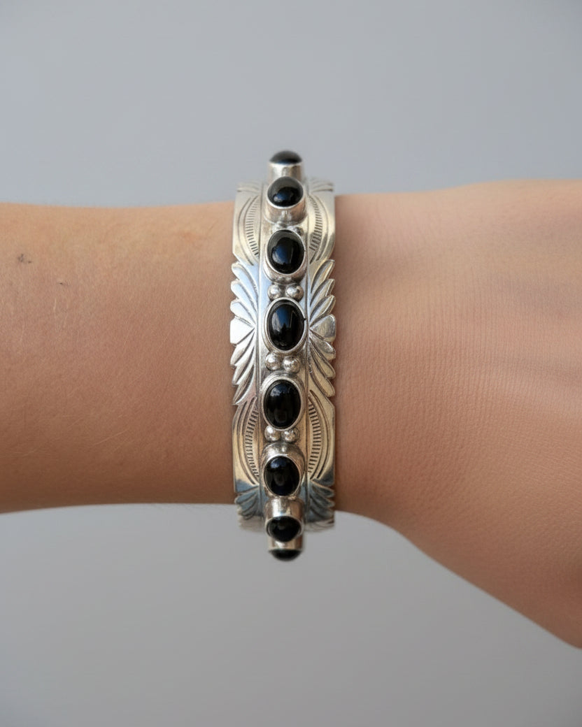 Cochise Black Onyx Cuff Bracelet - Wooten's