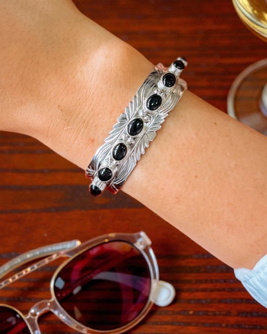 Cochise Black Onyx Cuff Bracelet - Wooten's