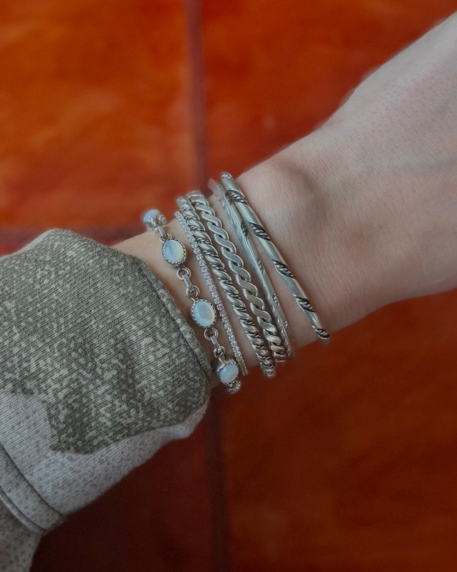 Cowdrey Silver Twist Cuff - Horseshoe J & Co.
