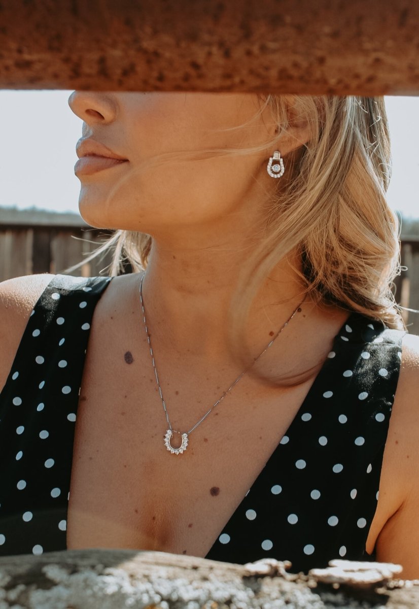 Cowgirl Luxe Dancing Stone Stirrup Earrings - Wooten's