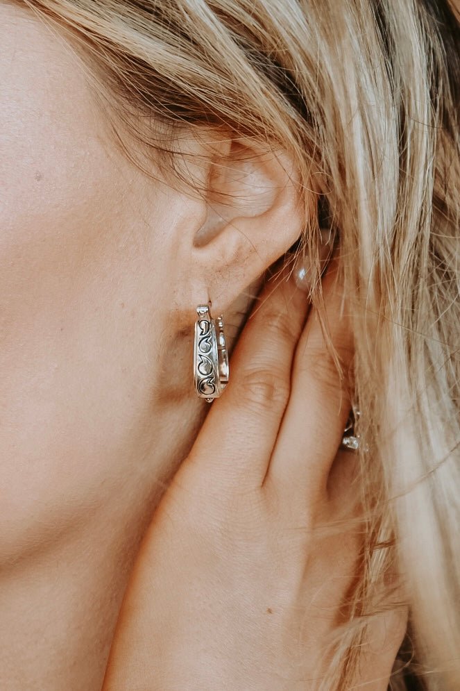 Cowgirl Luxe Engraved Stirrup Earrings - Wooten's