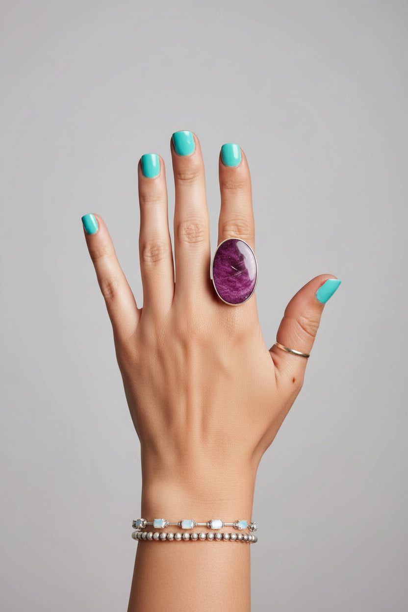 Custer Purple Spiny Oyster Ring - Horseshoe J & Co.