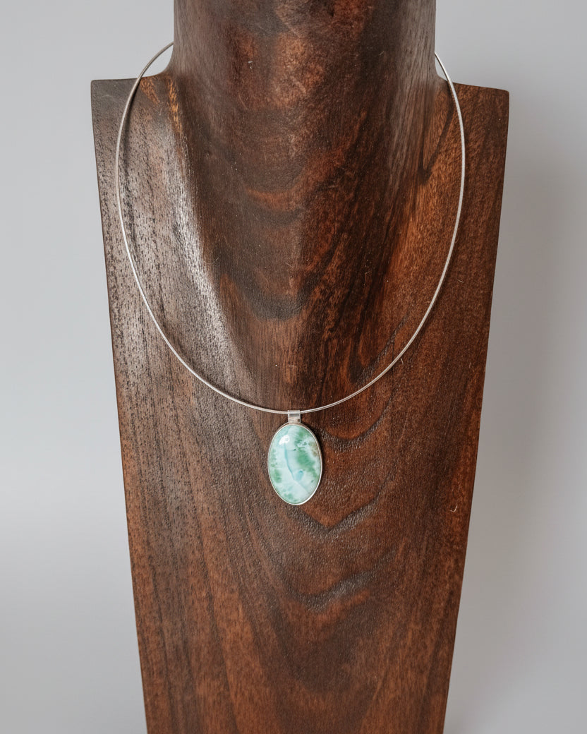 Cutler Bay Larimar Omega Necklace - Wooten's